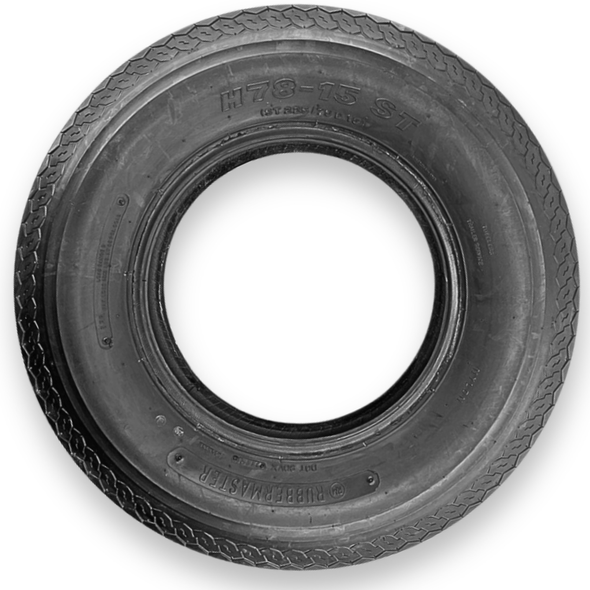 Rubbermaster h78 15 8p tl st225 75d15 tire only tire size h78 15 